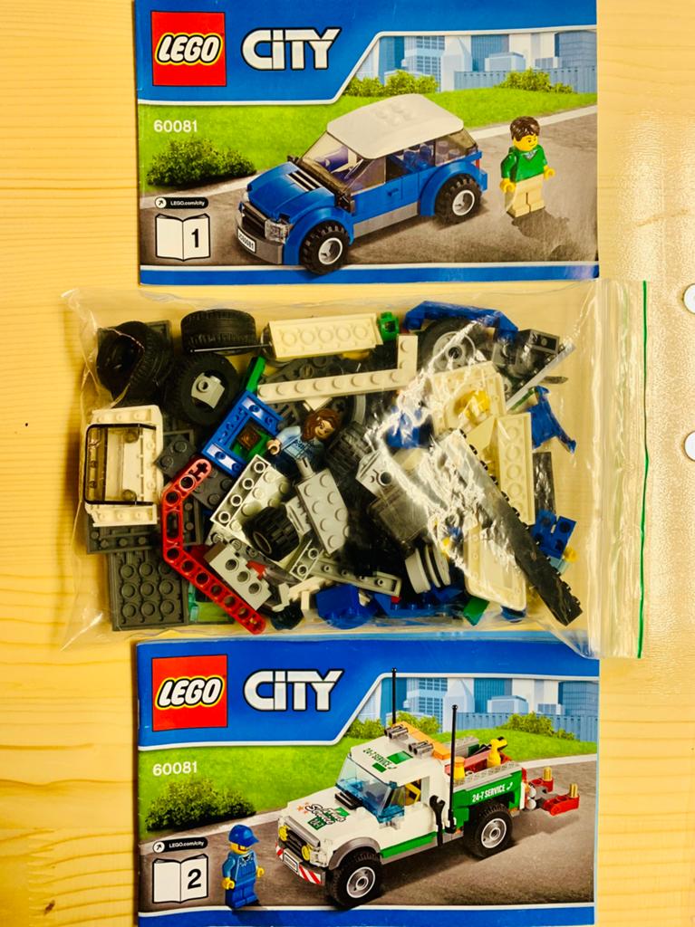 Lego City takelwagen en te takelen auto (60081), Kinderen en Baby's, Speelgoed | Duplo en Lego, Ophalen, Lego, Compleet, Complete set
