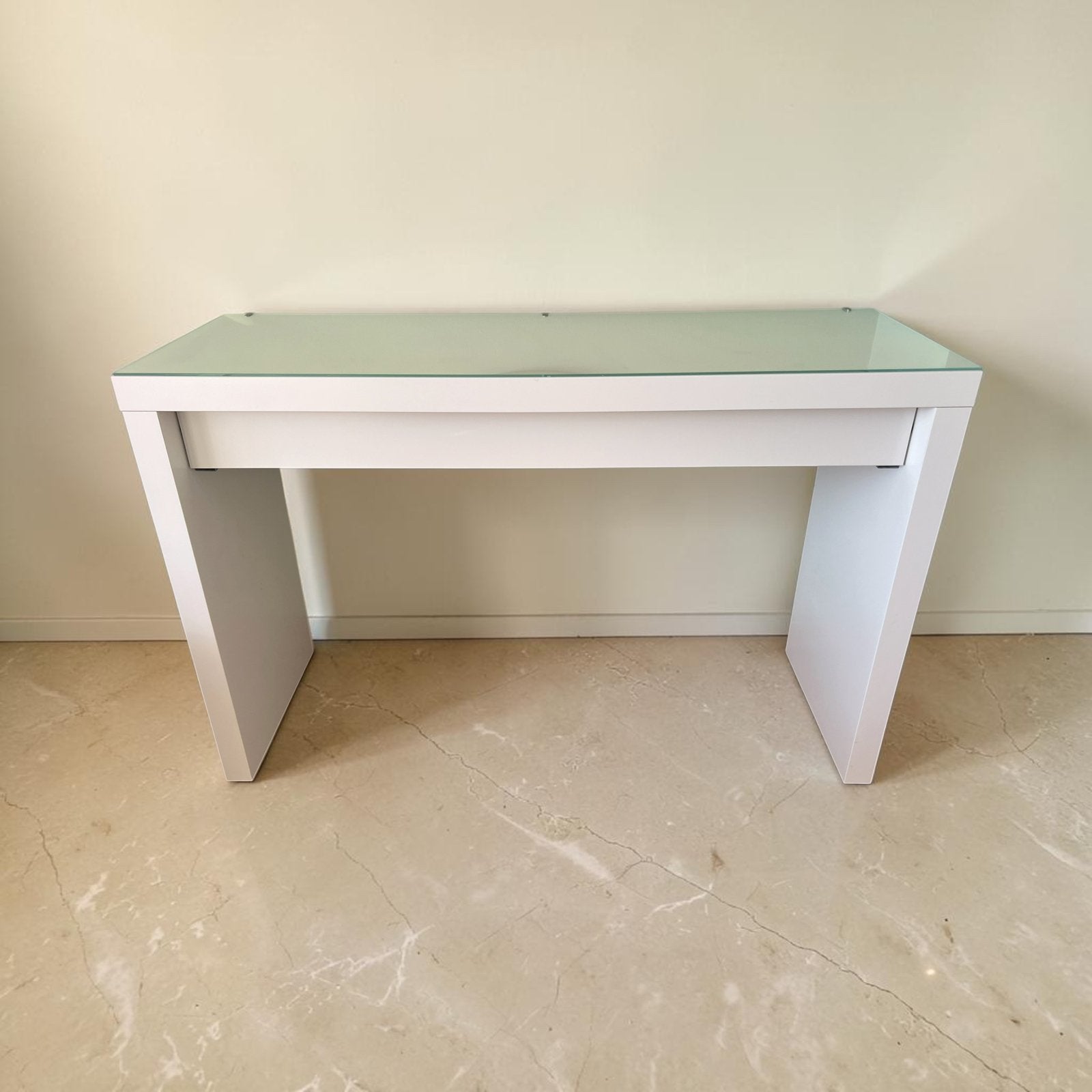 IKEA MALM Toilettafel wit 120x41 cm – Goede staat, Enlèvement, Utilisé
