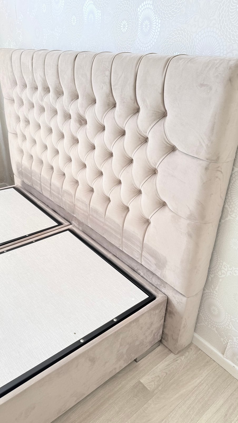 Tweepersoonsbed, Ophalen, Beige, Tweepersoons, Zo goed als nieuw