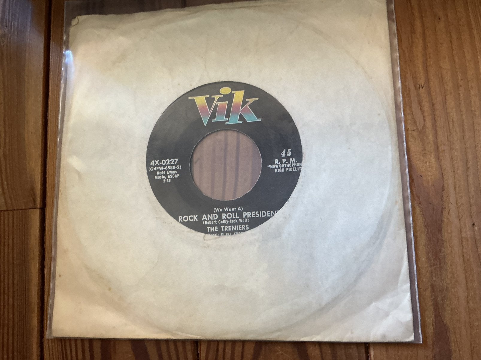 7” the Treniers - we want a rock and roll president, Ophalen of Verzenden, Gebruikt