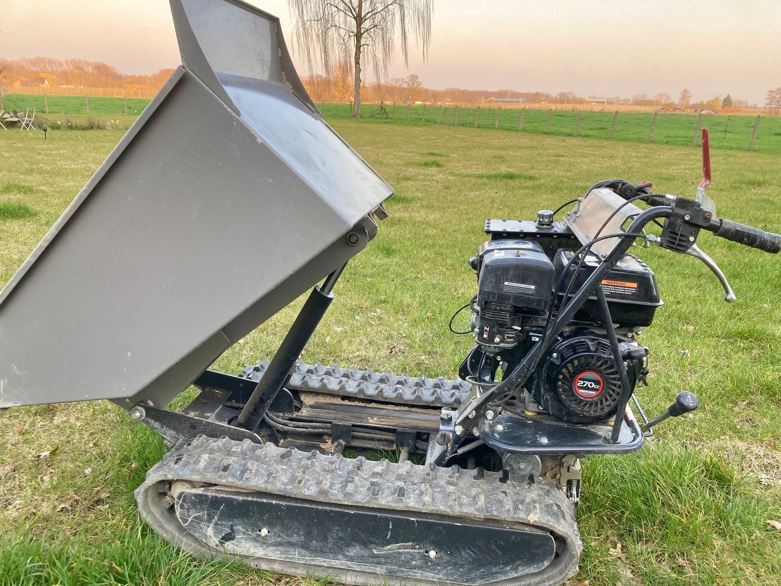 mini-tombereau sur chenilles, Enlèvement, Dumper