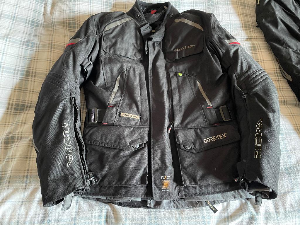 Richa gore Tex motorpak 2 delen jas+broek, Motoren, Ophalen, Tweedehands, Combipak, Richa