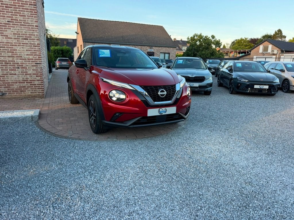 NISSAN JUKE 1.0 DIG-T BI-TONE NConnecta +COLD/PACK TECH/PACK, Automaat, Leder en Stof, Bedrijf, 5 zetels
