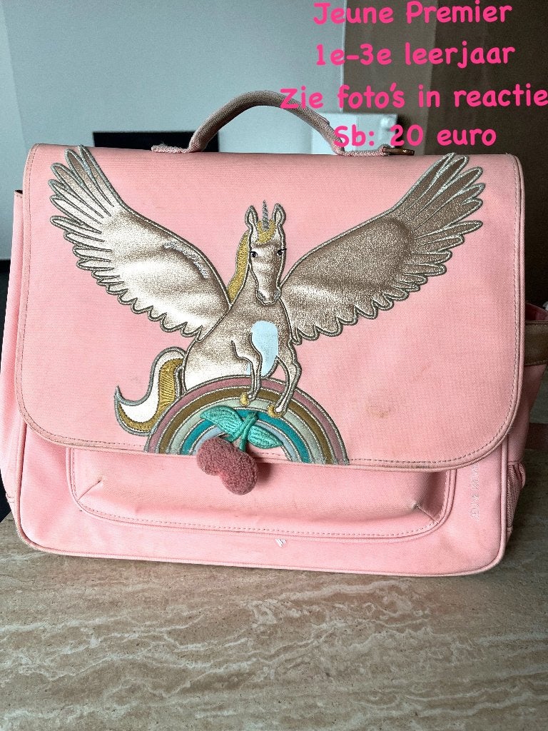 Jeune premier boekentas, Bijoux, Sacs & Beauté, Enlèvement, Utilisé, Rose, Porte-documents ou Cartable