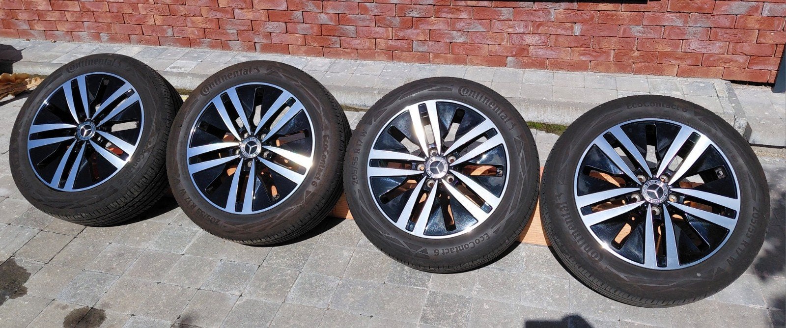 Mercedes A-klasse W177 Originele alu velgen met Continental, Auto-onderdelen, Ophalen, Gebruikt, 17 inch, 205 mm