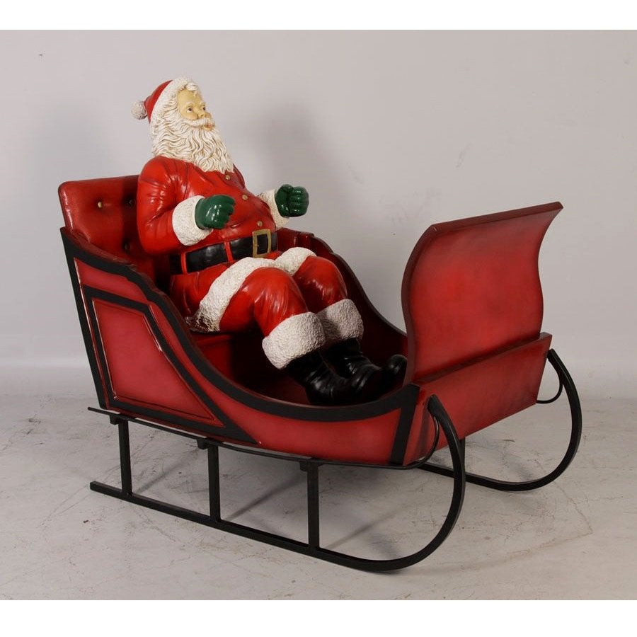 Kerstman in arrenslee — Kerstman 125 cm - Santa, Ophalen, Nieuw