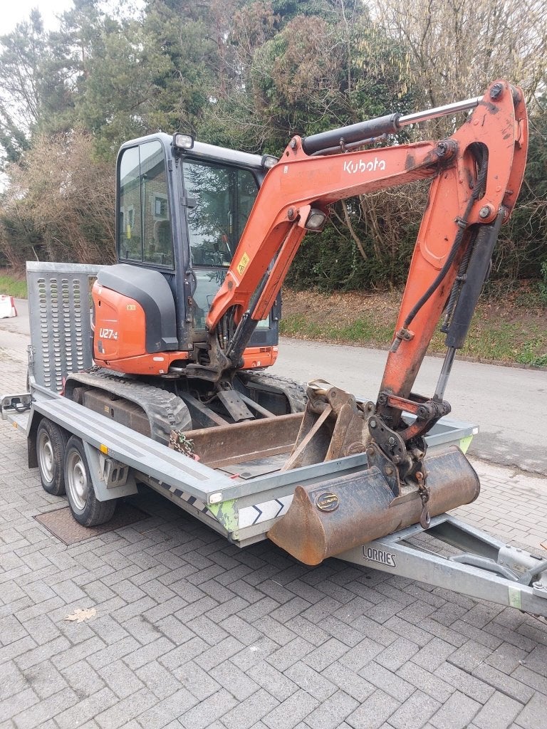 Kubota U27-4 + remorque, Enlèvement, Chargeuse-pelleteuse