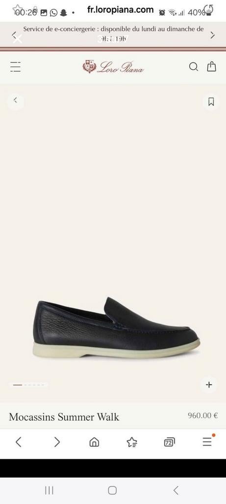 Loro PIANA Summer Walk instappers,, Ophalen, Zwart, Nieuw, Espadrilles of Moccasins