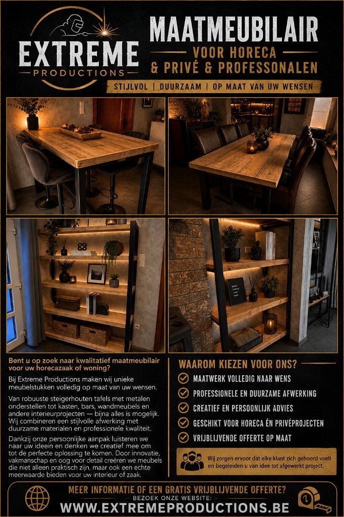 Steigerhouten Bartafels & meer, Ophalen, Nieuw