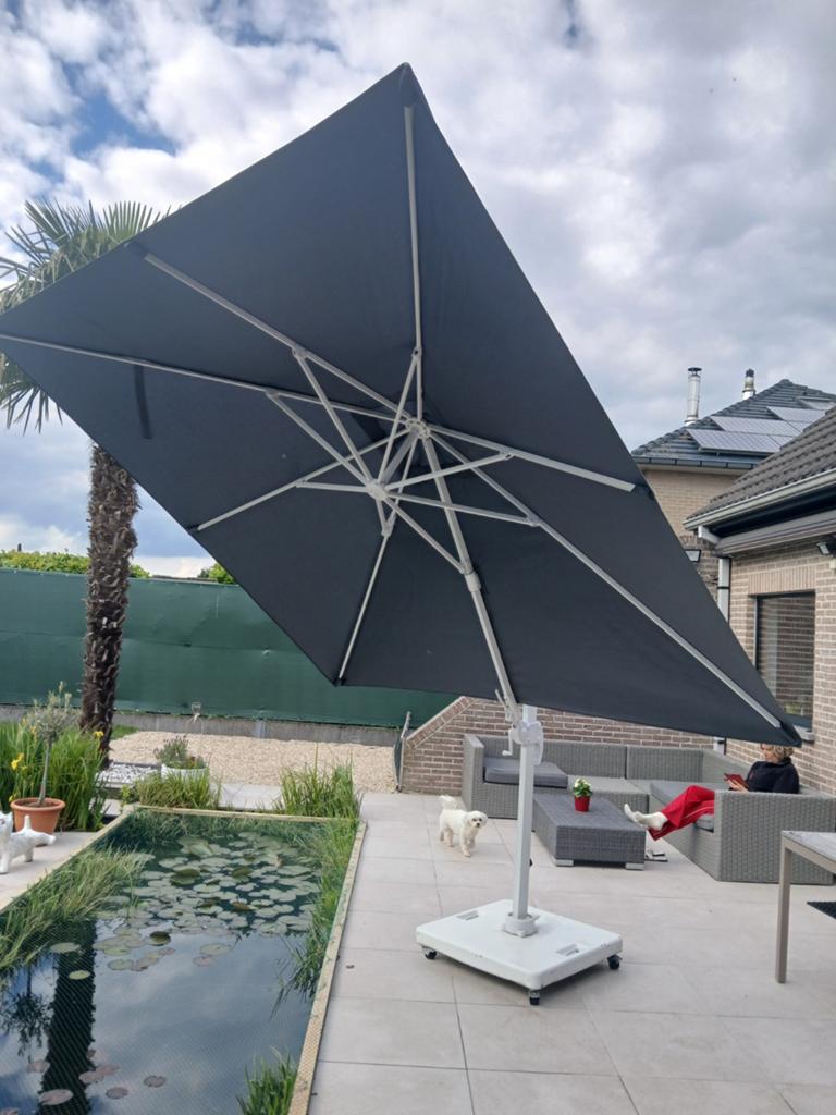 Zweefparasol, Ophalen, Kantelbaar, 3 tot 4 meter, Zweefparasol