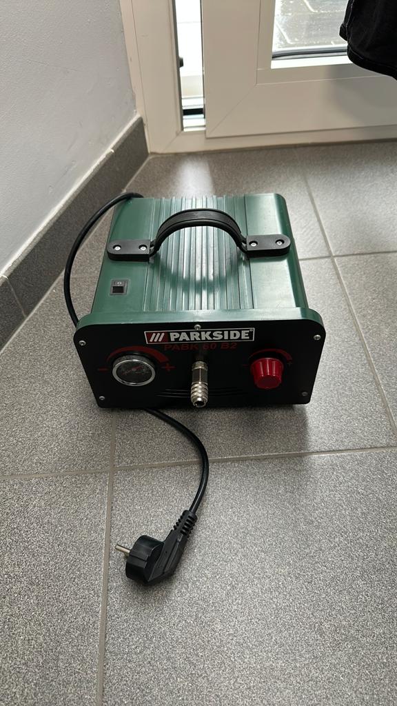 Parkside - PABK 60 B2 Airbrush compressor, Doe-het-zelf en Bouw, Ophalen of Verzenden, Zo goed als nieuw, Minder dan 6 bar, Minder dan 200 liter/min