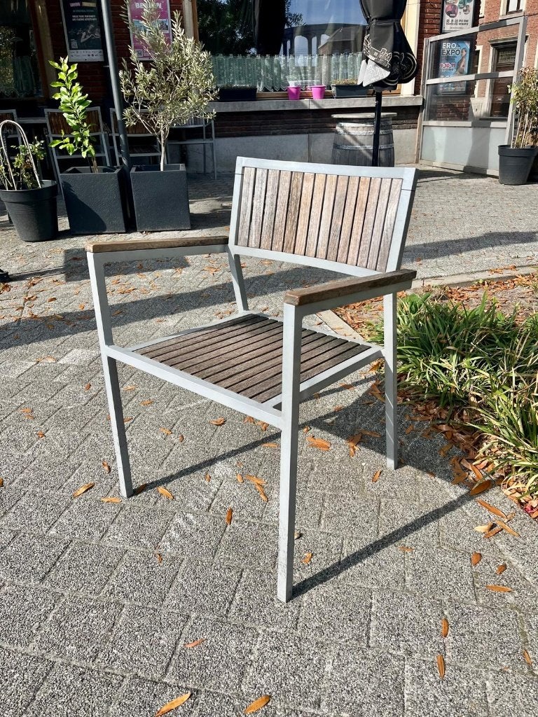 Stapelbare tuin/terrasstoelen Acaciahout, Ophalen, Gebruikt, Overige kleuren, Vijf, Zes of meer stoelen