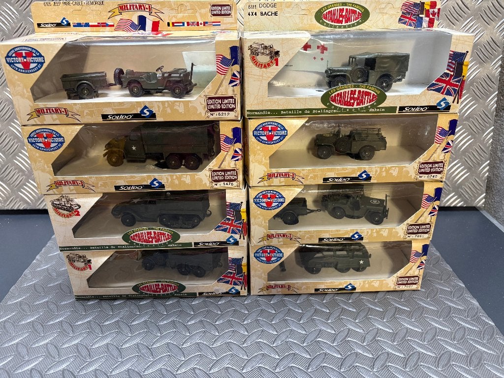 SOLIDO 8 Voertuigen US WW2 1/50, Verzenden, Nieuw, Bus of Vrachtwagen, Overige merken