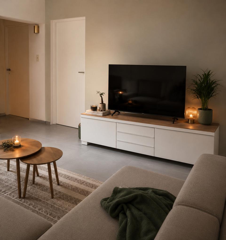 Tv kast IKEA incl houten tablet, Huis en Inrichting, Ophalen