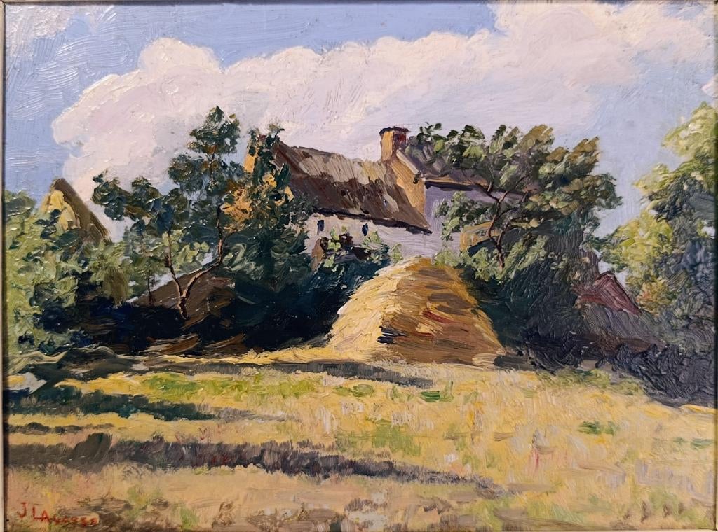 LAGASSE Joseph. Ecole Liégeoise. Huile sur panneau., Enlèvement ou Envoi