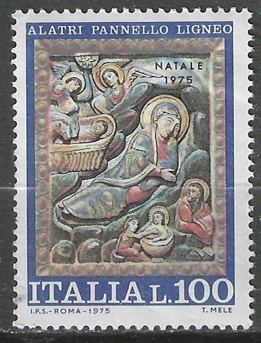 Italie 1975 - Yvert 1247 - La naissance de Jésus (PF), Timbres & Monnaies, Timbres | Europe | Italie, Non oblitéré, Envoi