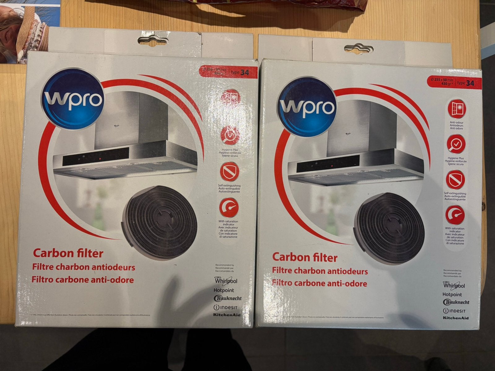 2x Wpro carbon filter - type 34, Electroménager, Enlèvement ou Envoi, Neuf