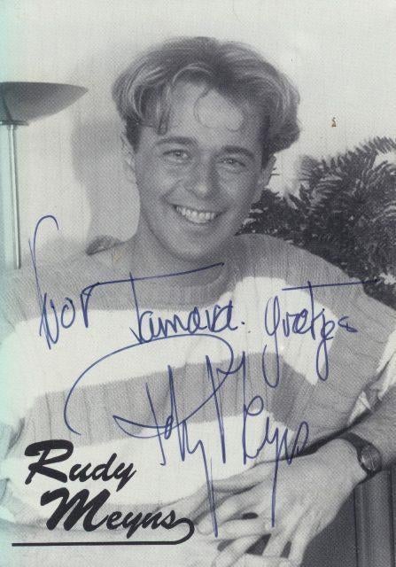 (m36) Rudy Meyns, gesigneerde promotiefoto, Collections, Envoi