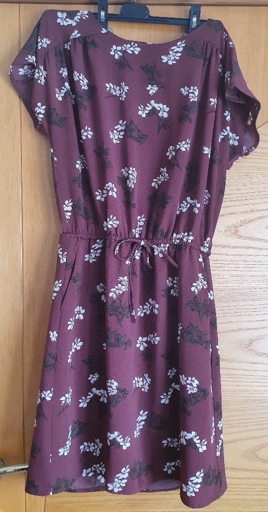 Bordeau-bruine jurk van Vero Moda maat S/M, Vero Moda, Ophalen of Verzenden, Gedragen, Maat 36 (S)