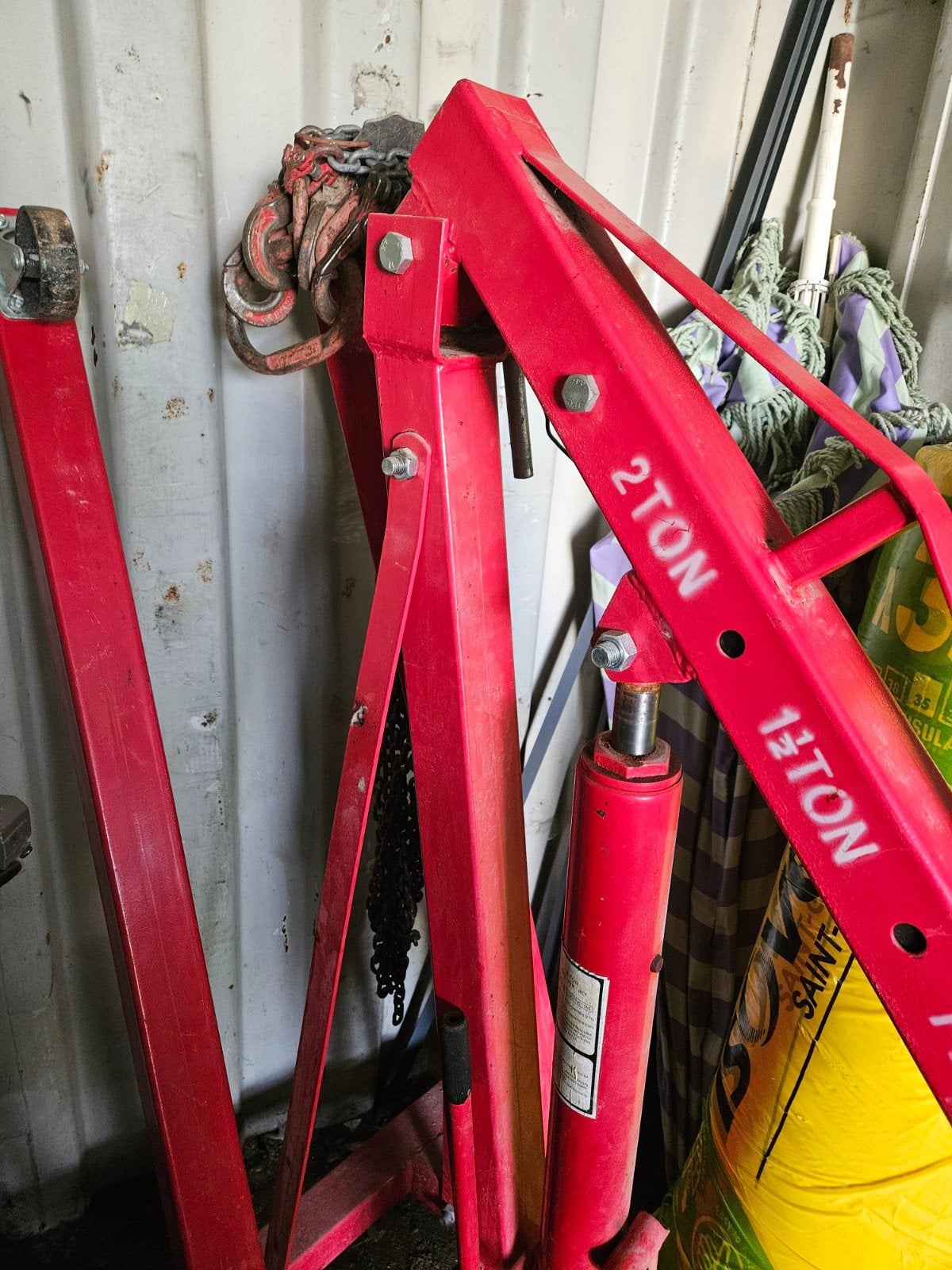 Grue d atelier, Enlèvement