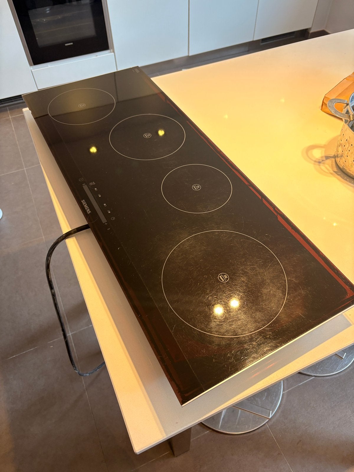 Kookplaat inductie siemens 90cm, Elektronische apparatuur, Ophalen, Zo goed als nieuw, Inductie