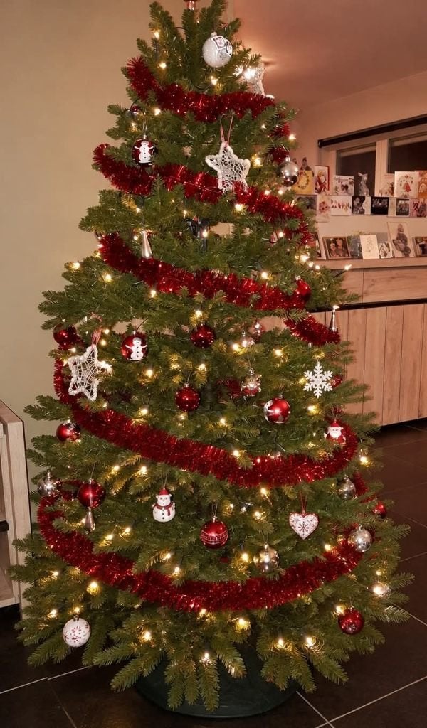 Gezellige kerstboom 180cm, Enlèvement, Comme neuf