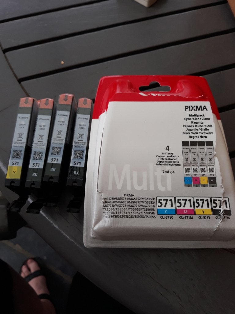 canon inkt CLI-571 1 geel en 3 zwart, Ophalen of Verzenden