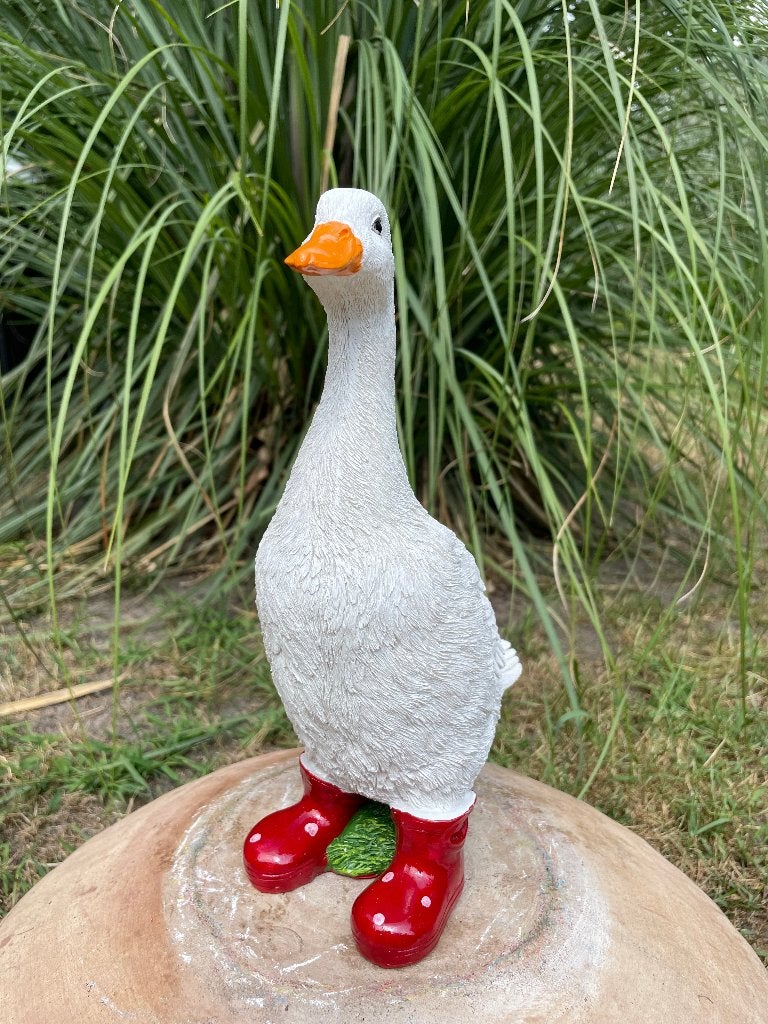 Bottes d'oie rouge, jardin, étang, cadeau 30 cm, Enlèvement ou Envoi, Neuf, Synthétique, Animal