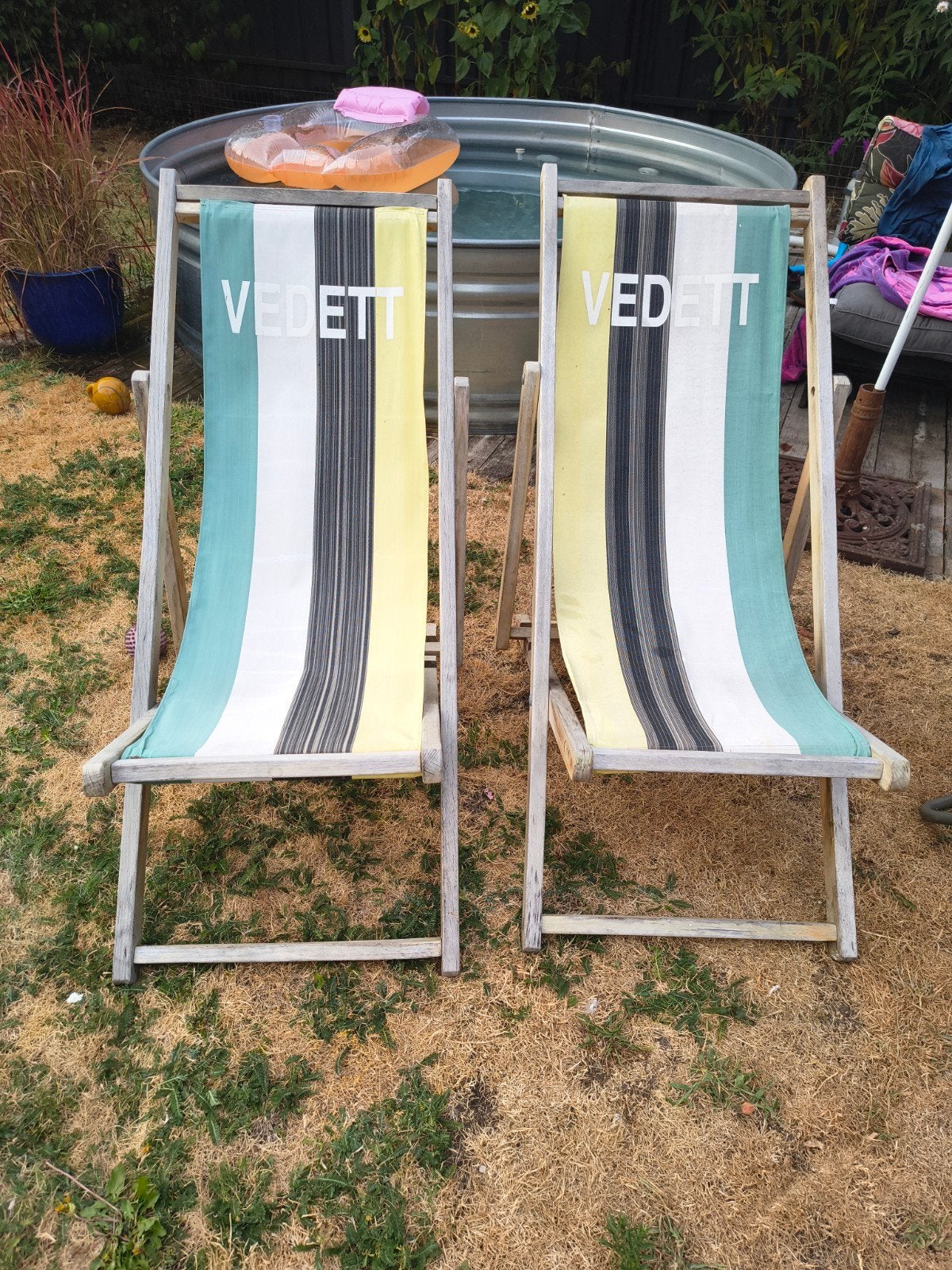 vintage ligzetel, Tuin en Terras, Ligbedden, Ophalen