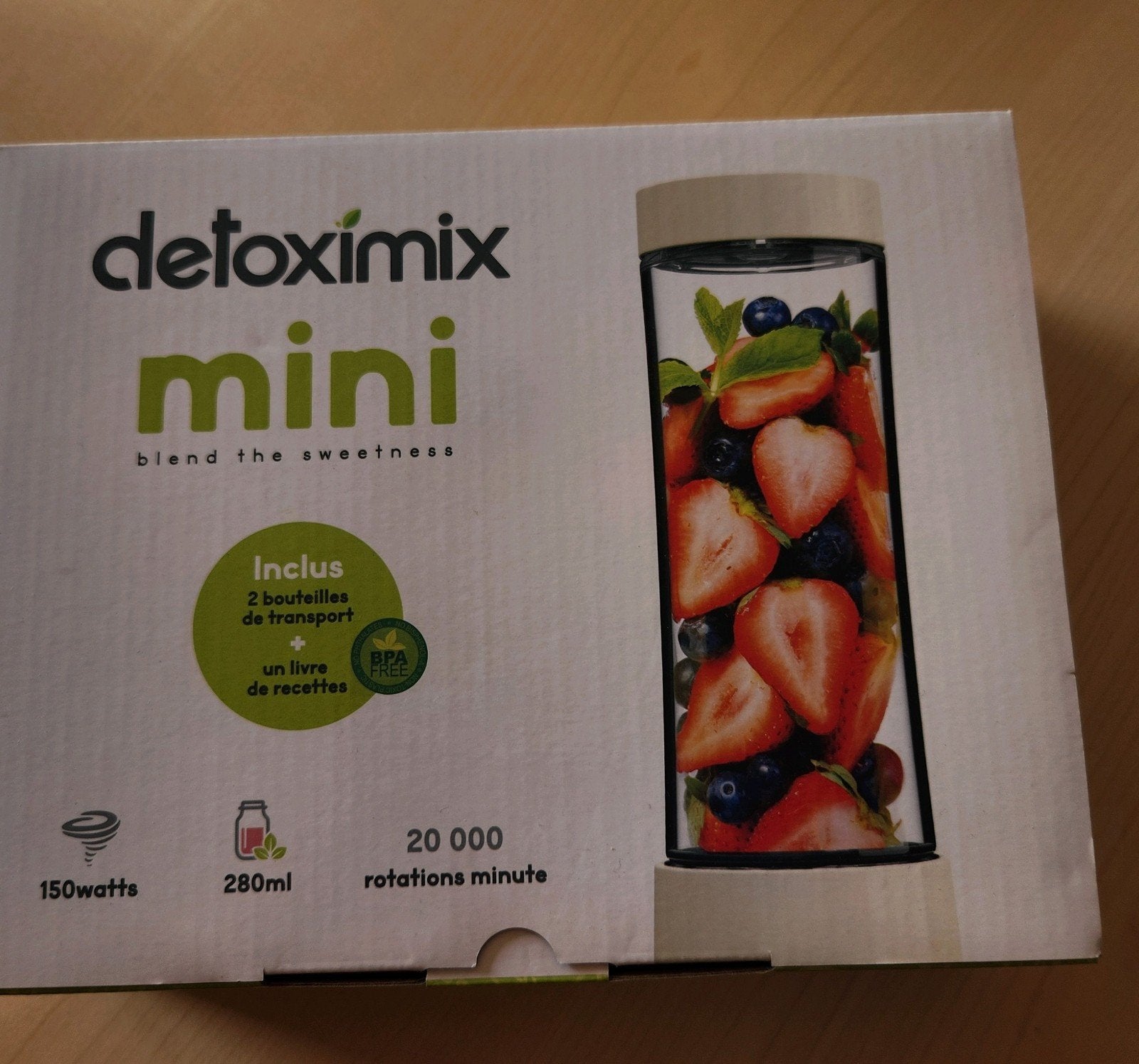 Personal blender Detoximix mini *NIEUW * in verpakking, Ophalen of Verzenden, Nieuw, Blender