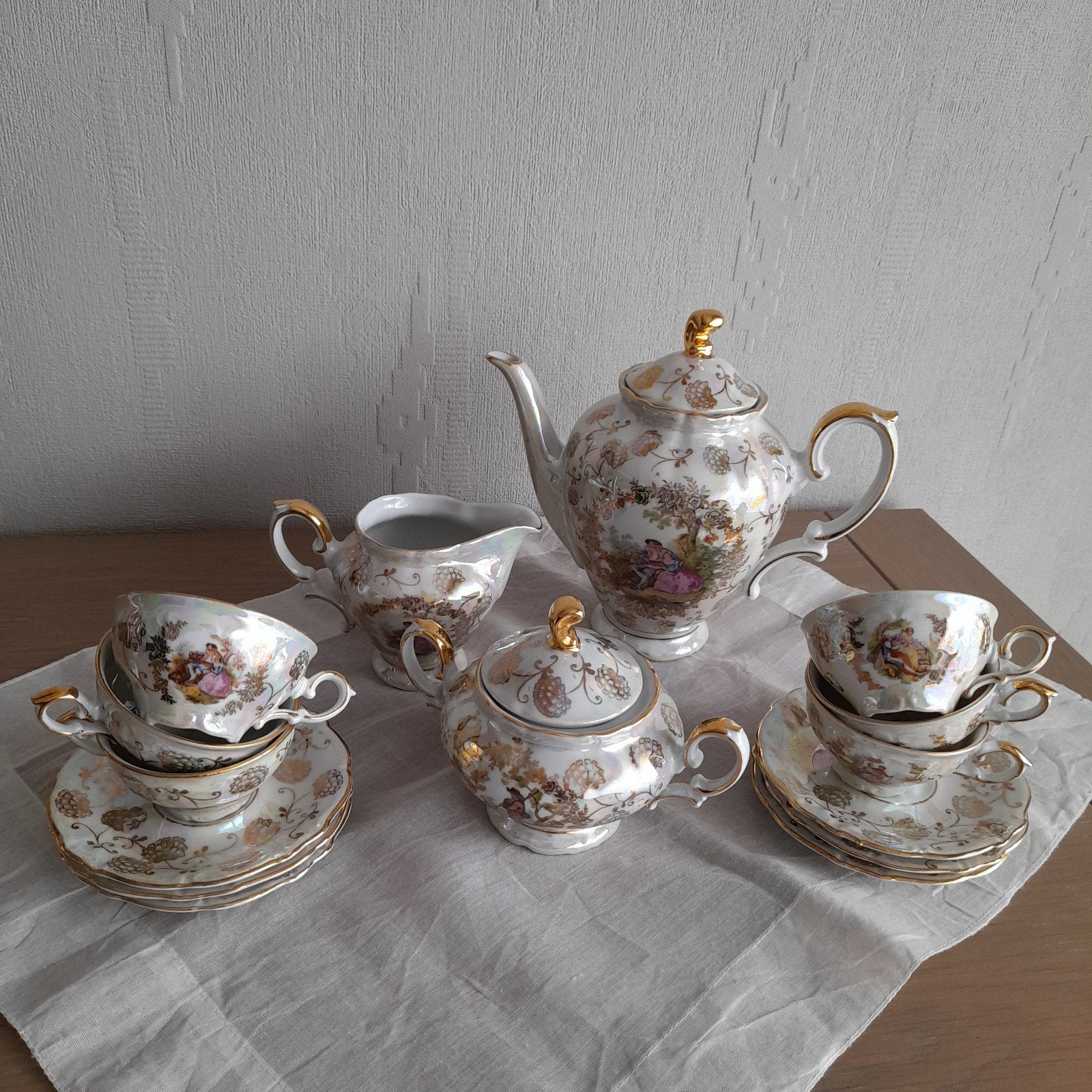Vintage porseleinen koffie/theeserviesje Winterling Bavaria., Enlèvement