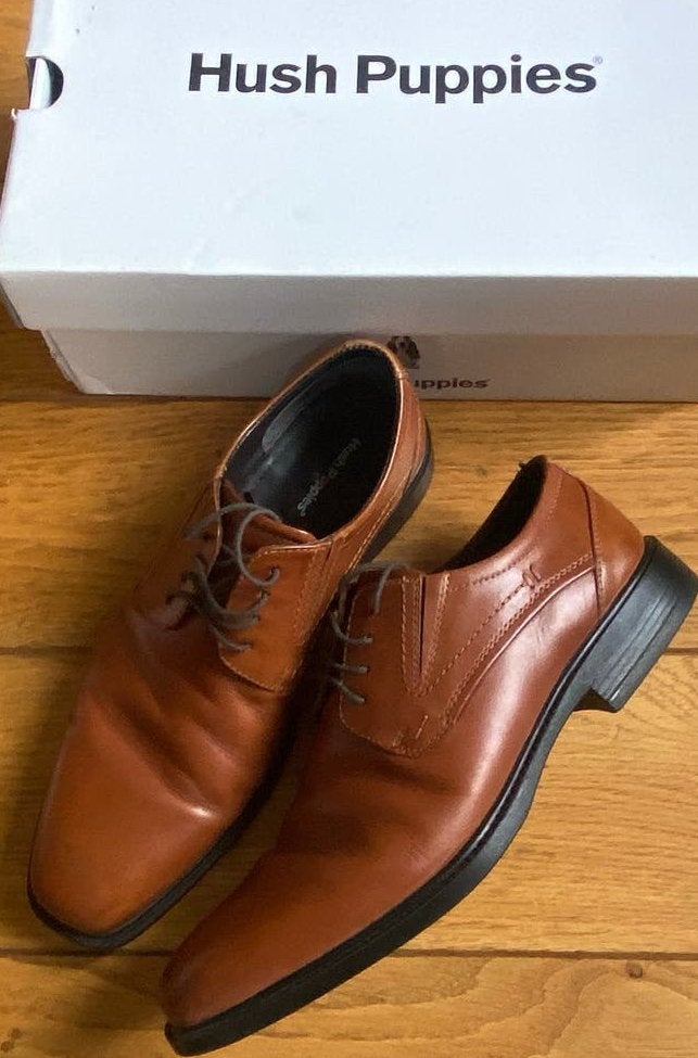 Hush Puppies en cuir marron hommes taille 42, Envoi, Comme neuf