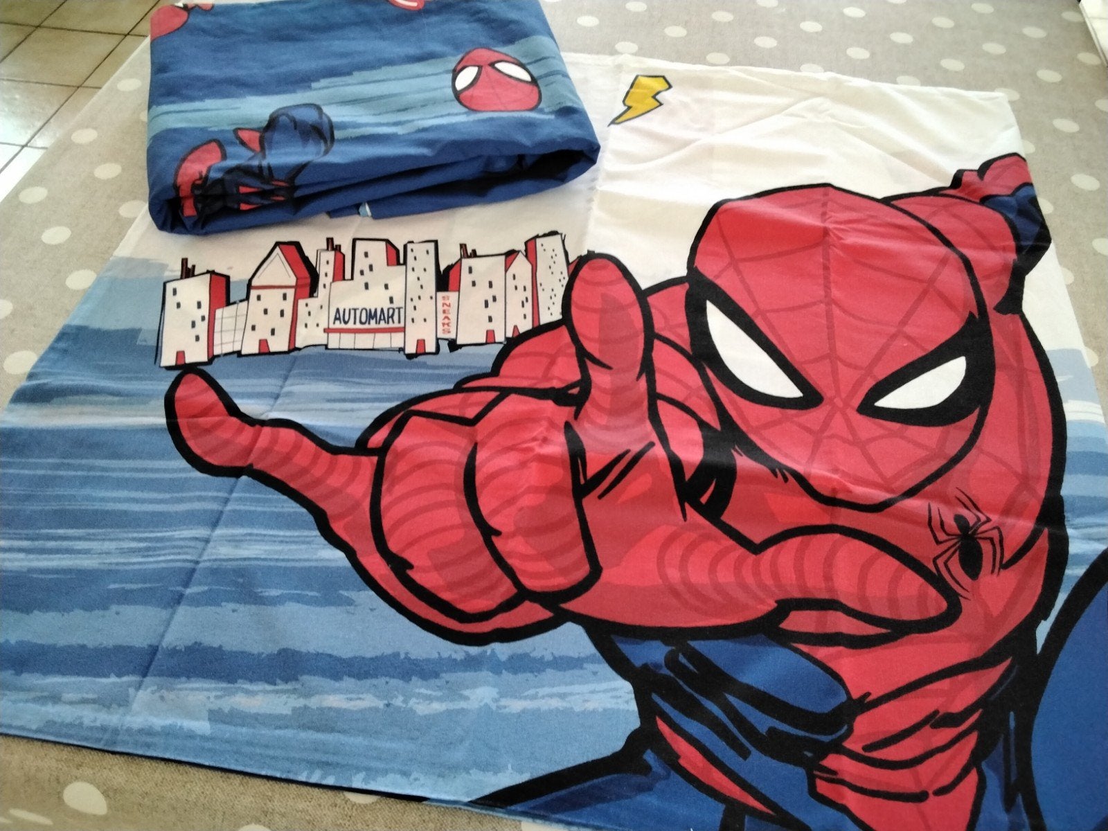 Dekbedovertrek voor 1 persoonsbed SPIDERMAN met kussensloop, Huis en Inrichting, Slaapkamer | Beddengoed, Ophalen, Dekbedovertrek