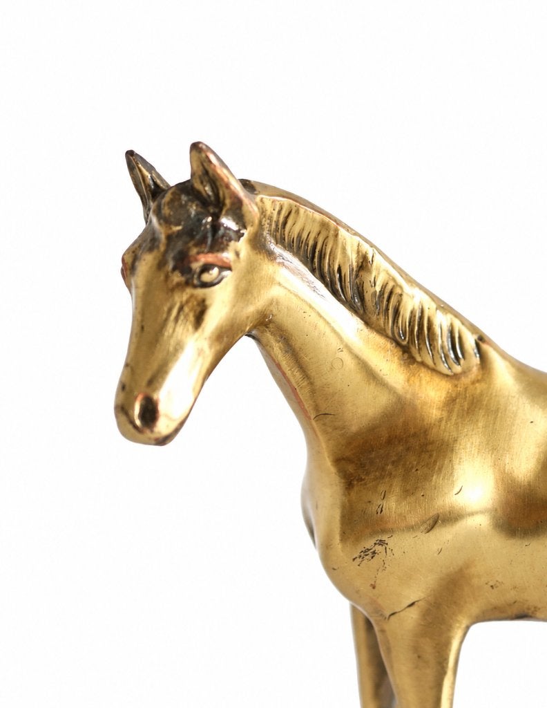 Vintage messing paard jaren 70, Antiquités & Art, Enlèvement ou Envoi