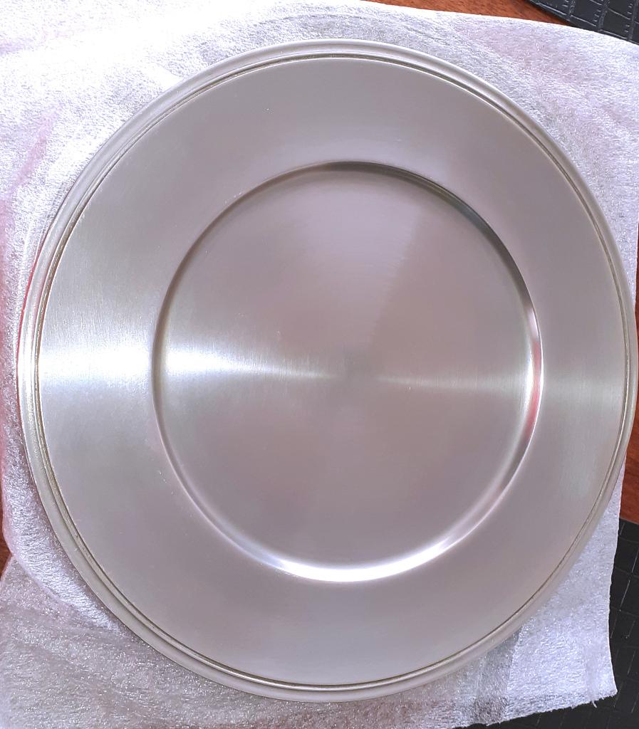 keuken antieke tinnen borden onderzetborden 30cm, Ophalen of Verzenden