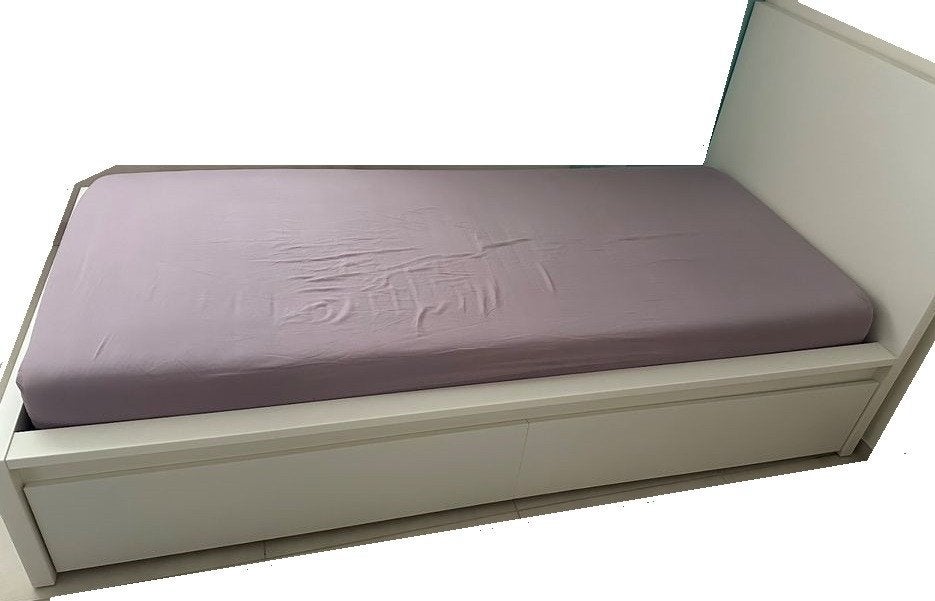 Lit MALM 90x200 cm, Maison & Meubles, Chambre à coucher | Lits, 90 cm, Une personne, Enlèvement, Utilisé