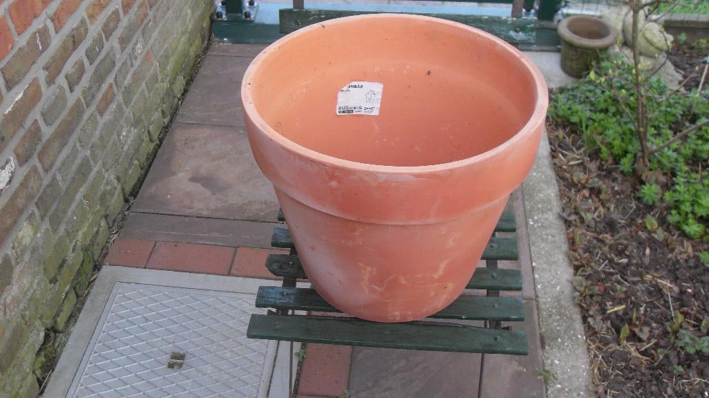terracotta bloempot, Rond, Nieuw, Minder dan 40 cm, Terracotta
