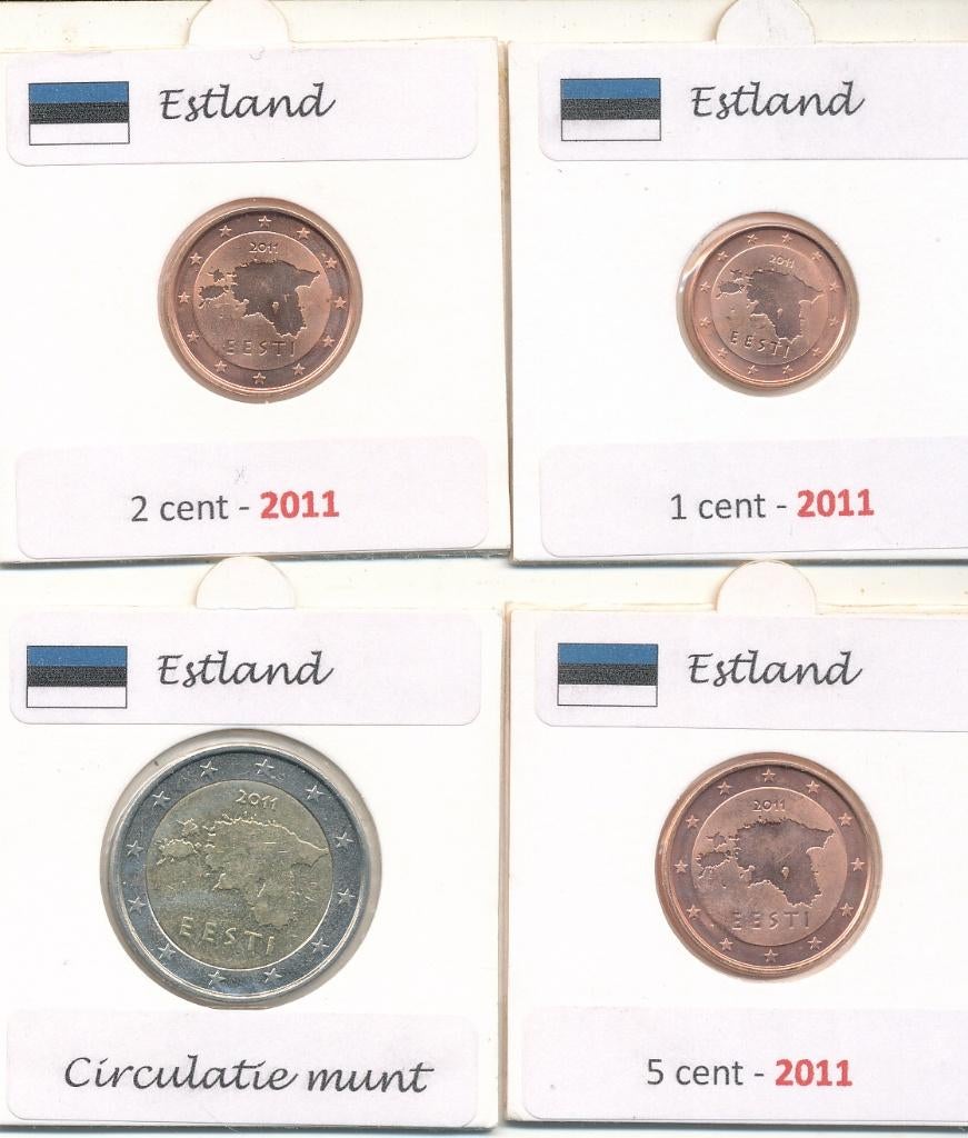 Estland 1 cent - 2 cent - 5 cent - 2 euro    Landkaart, Timbres & Monnaies, Monnaies | Europe | Monnaies euro, Enlèvement ou Envoi