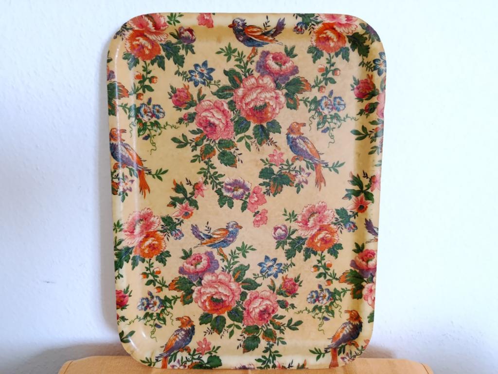 Plateau vintage en plastique armé 29.5x39.5, Huis en Inrichting, Woonaccessoires | Dienbladen, Ophalen, Gebruikt, Rechthoekig