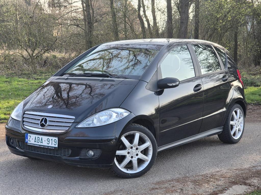 Mercedes A150 - 5 deurs - 2006 - AC/ZV/Half leer/Garantie, Auto's, Mercedes-Benz, Voorwielaandrijving, Zwart, Bedrijf, Euro 4