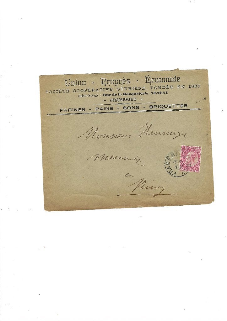 Ancienne enveloppe commerciale, Verzamelen, Overige Verzamelen, Verzenden, Gebruikt