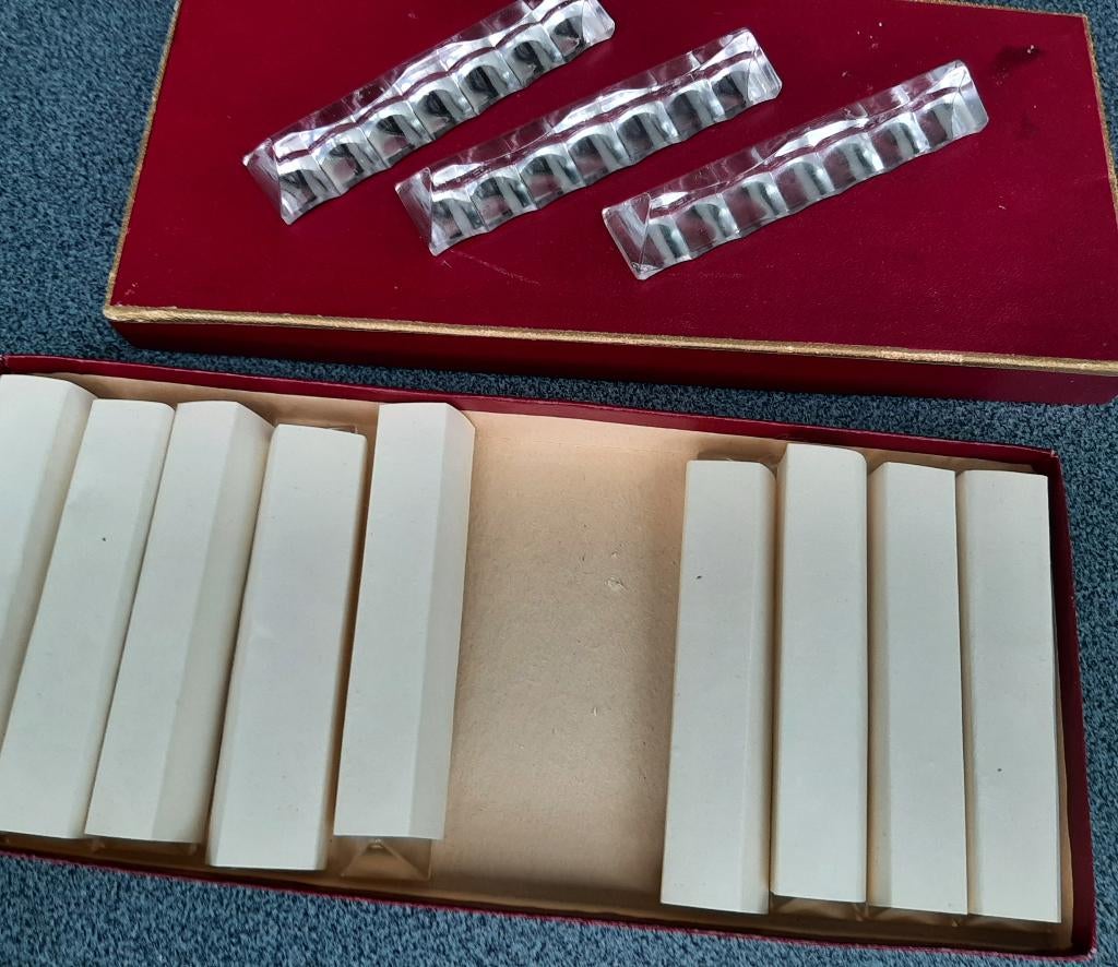 Très beaux porte-couteaux Art Déco en cristal, 12, Antiquités & Art, Enlèvement ou Envoi