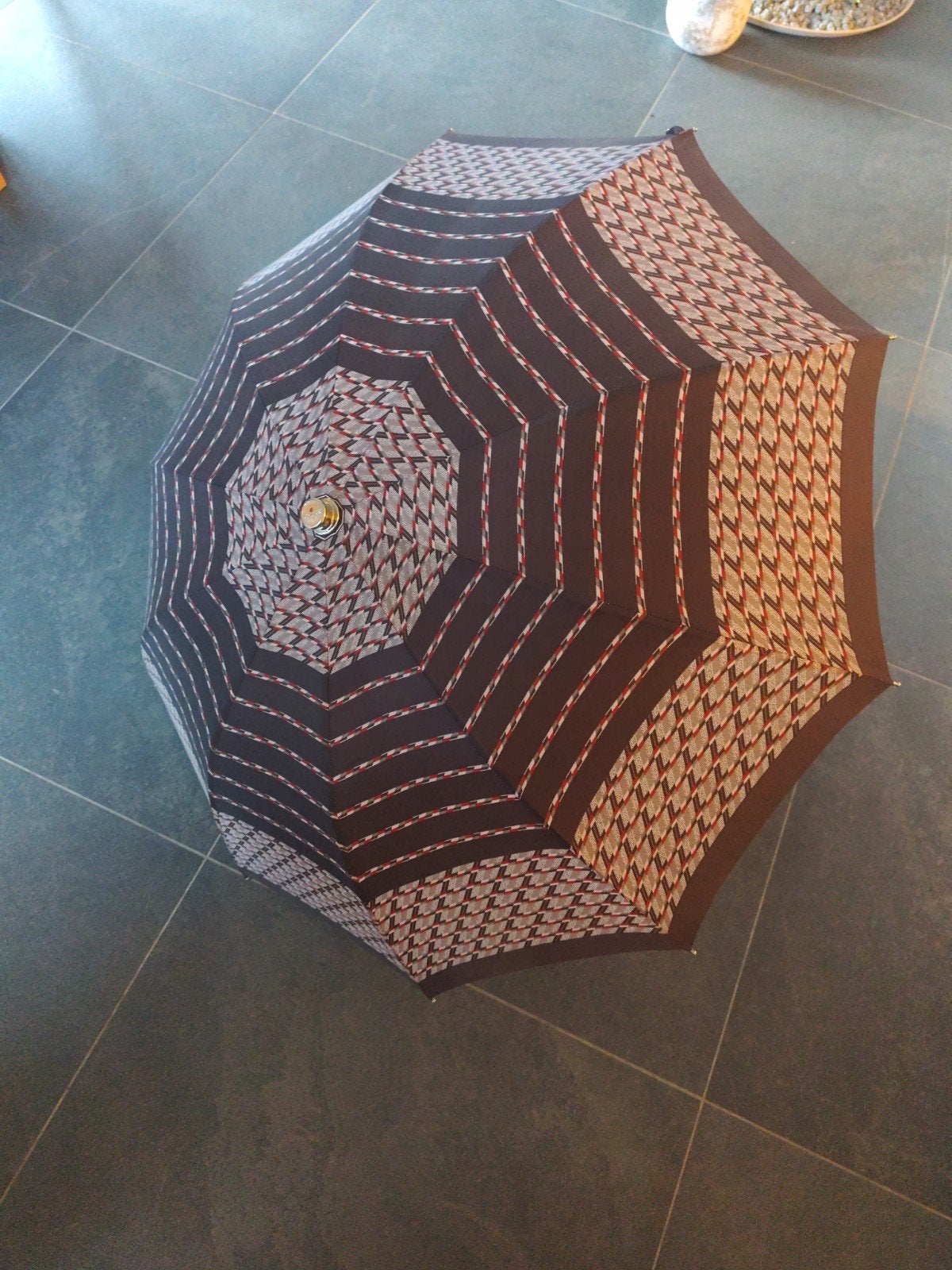 Parapluie Vintage KNIRPS à Bouton Rouge – Années 70/80, Handtassen en Accessoires, Ophalen of Verzenden, Rood
