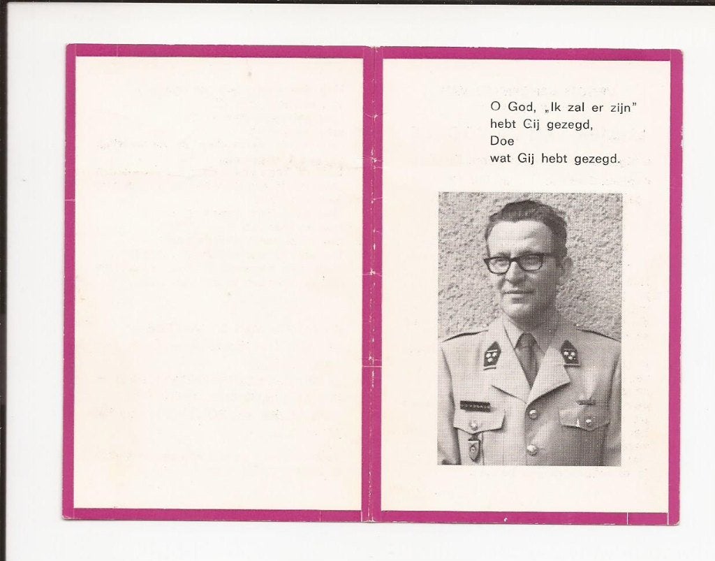 Lucien Van de Voorde Zelzate kapitein - comm Duitsland 1974, Verzenden, Bidprentje