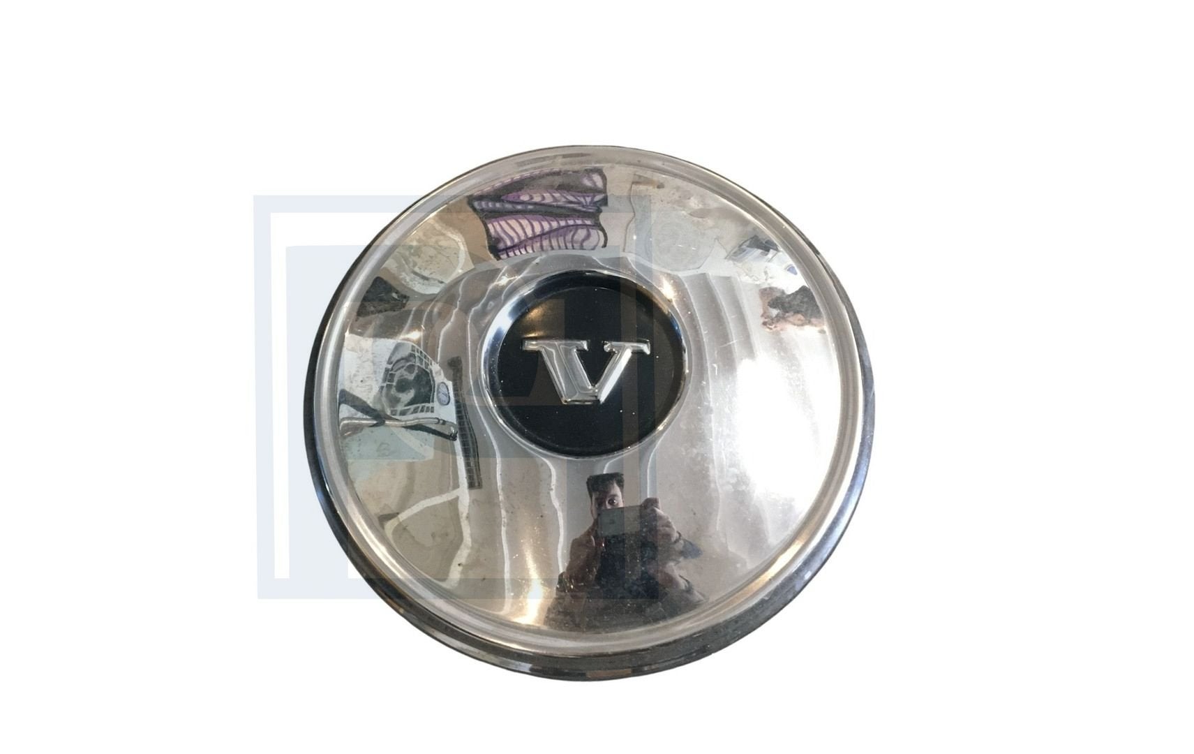 Wieldop chroom/zwart, Wheel cover chrome/black, Hub cap, Ori, Ophalen of Verzenden, Gebruikt