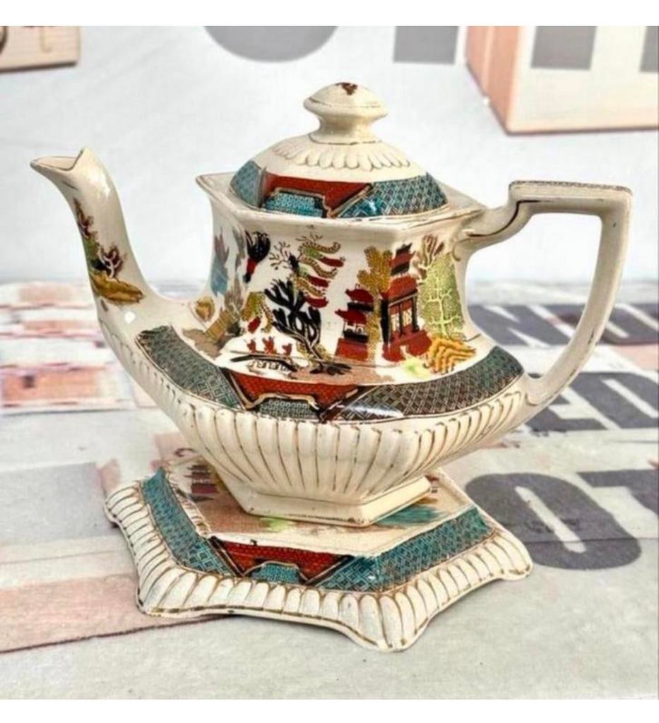 Ensemble de théière en porcelaine Gater Hall Co 1900 antique, Enlèvement ou Envoi
