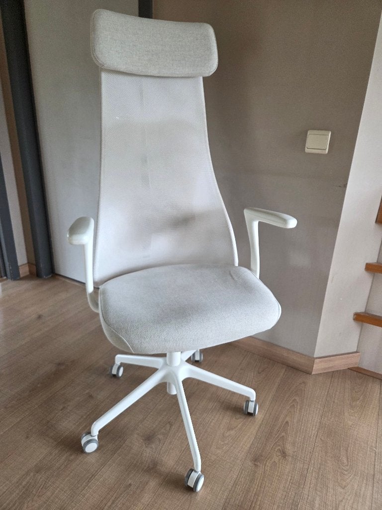 Chaise de bureau ergonomique blanche avec accoudoirs, Neuf, Enlèvement, Blanc, Chaise de bureau