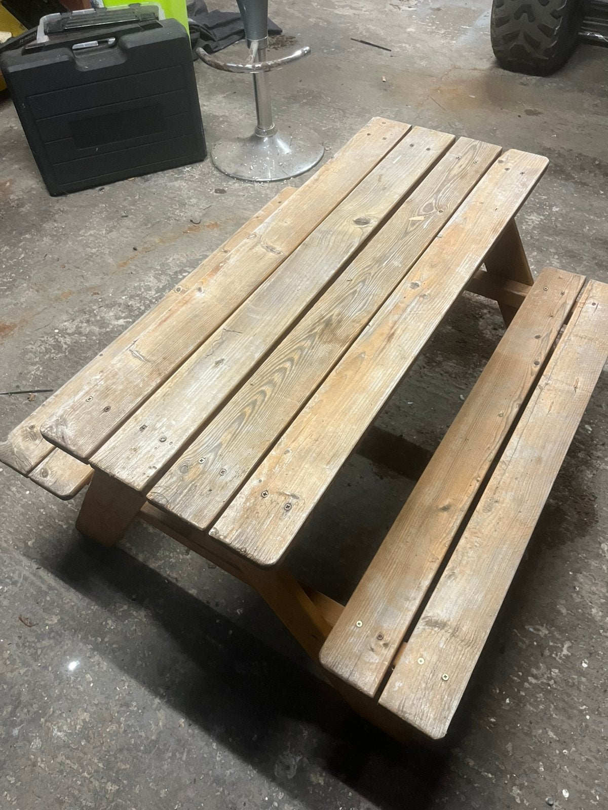 Picknick tafel voor kinderen, Gebruikt, Rechthoekig, Hout, Ophalen