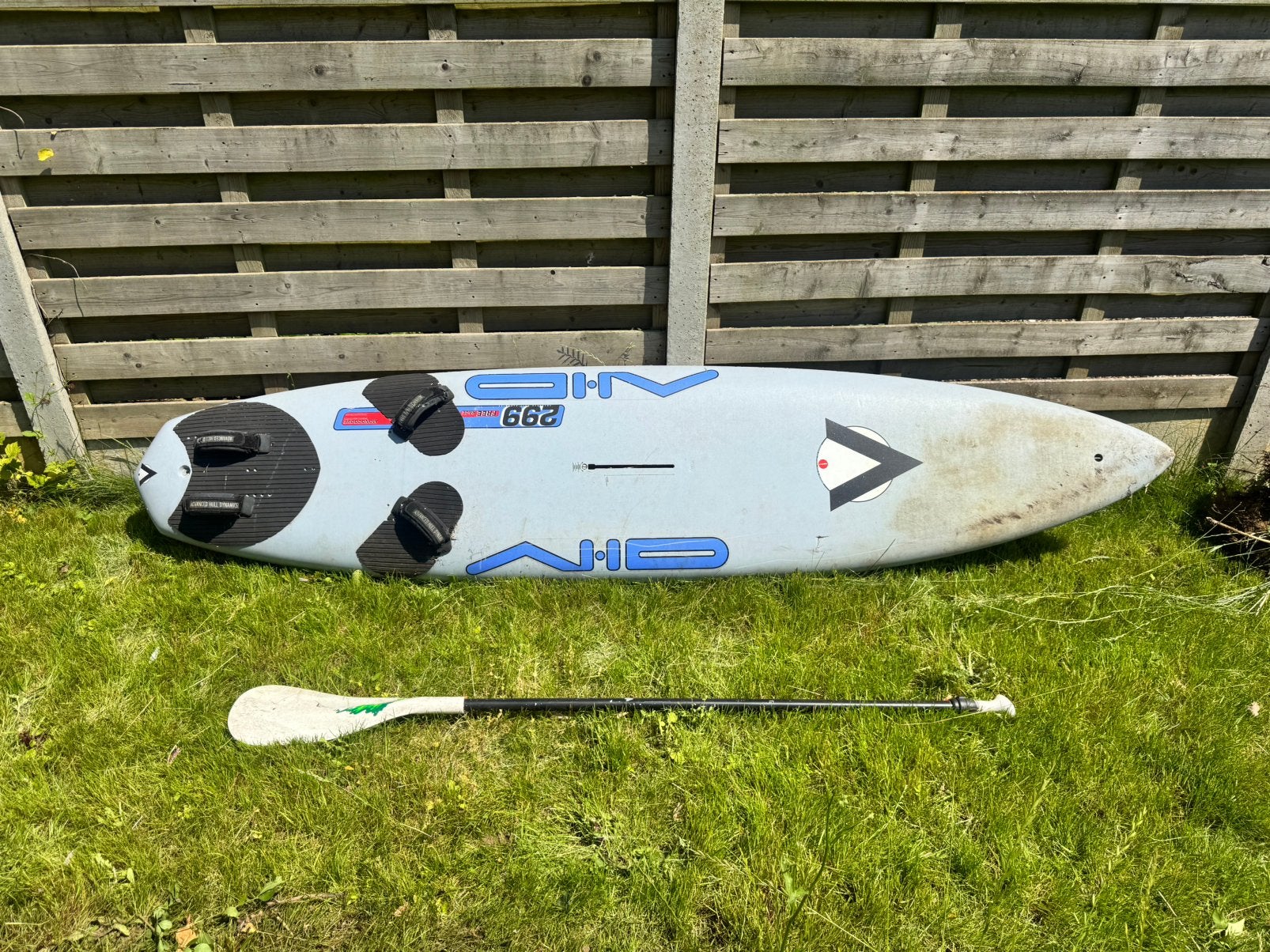 Windsurfplank surfplank, met paddle voor recht te staan., Watersport en Boten, Ophalen, Zo goed als nieuw, Plank