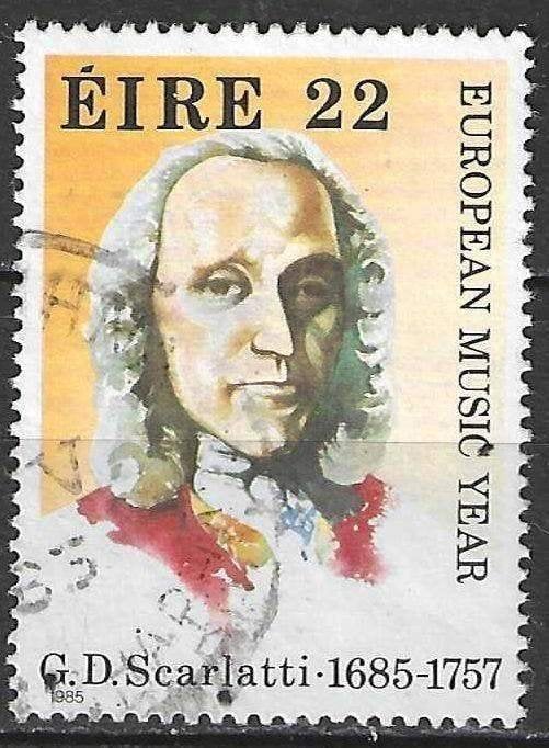 Ierland 1985 - Yvert 569 - Jaar van de Muziek (ST), Verzenden, Gestempeld